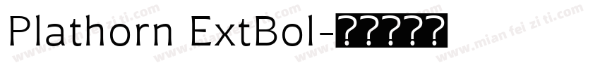 Plathorn ExtBol字体转换